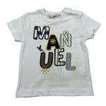 Manuel Ritz T-Shirt tinta unita On Stampa Bianco per Neonato MR2660 BIANCO MANUEL RITZ 