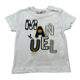 Manuel Ritz T-Shirt tinta unita On Stampa Bianco per Neonato MR2660 BIANCO MANUEL RITZ 