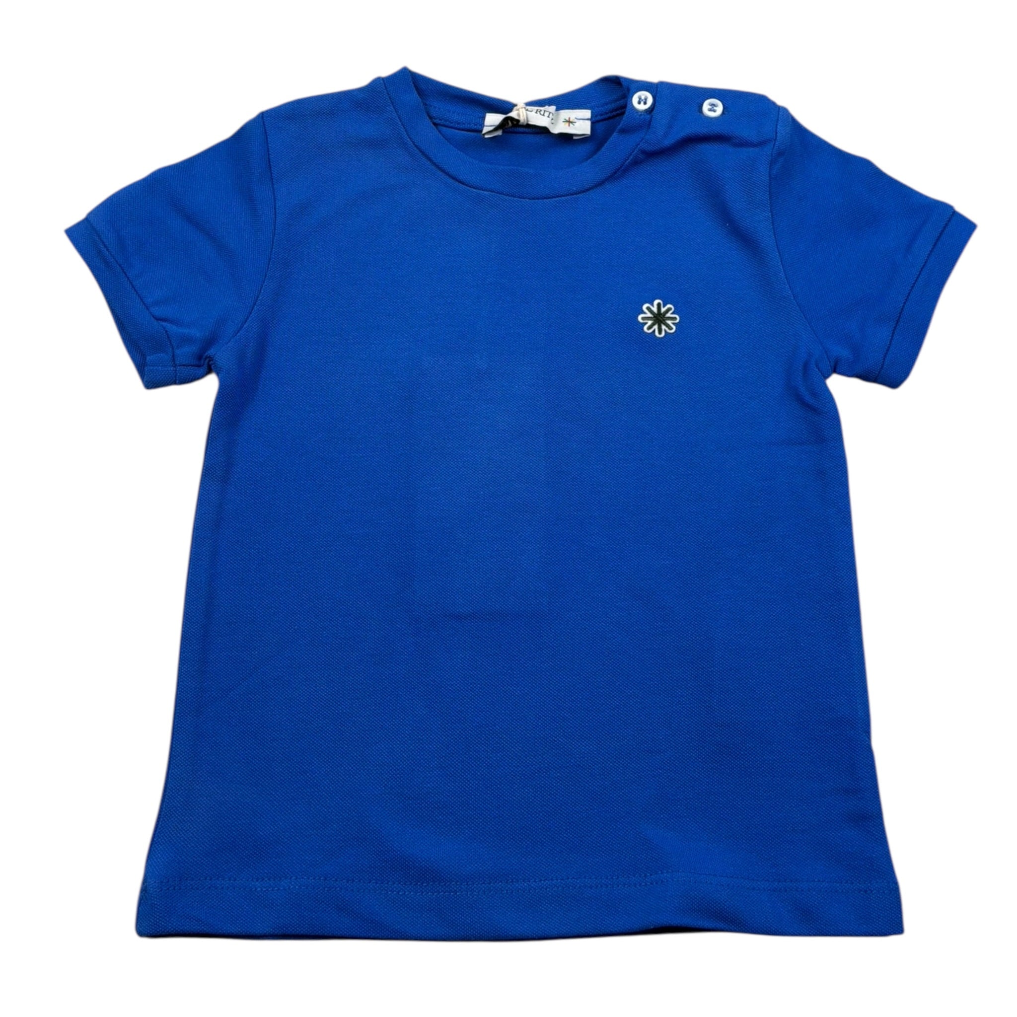 Manuel Ritz T-Shirt Girocollo tinta unita con Logo Blu per Neonato MR2675 BLU MANUEL RITZ 