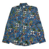 Manuel Ritz Camicia Manica Lunga Tinta Unita con Stampa Floreale per Bambino MR2893 BLU MANUEL RITZ 