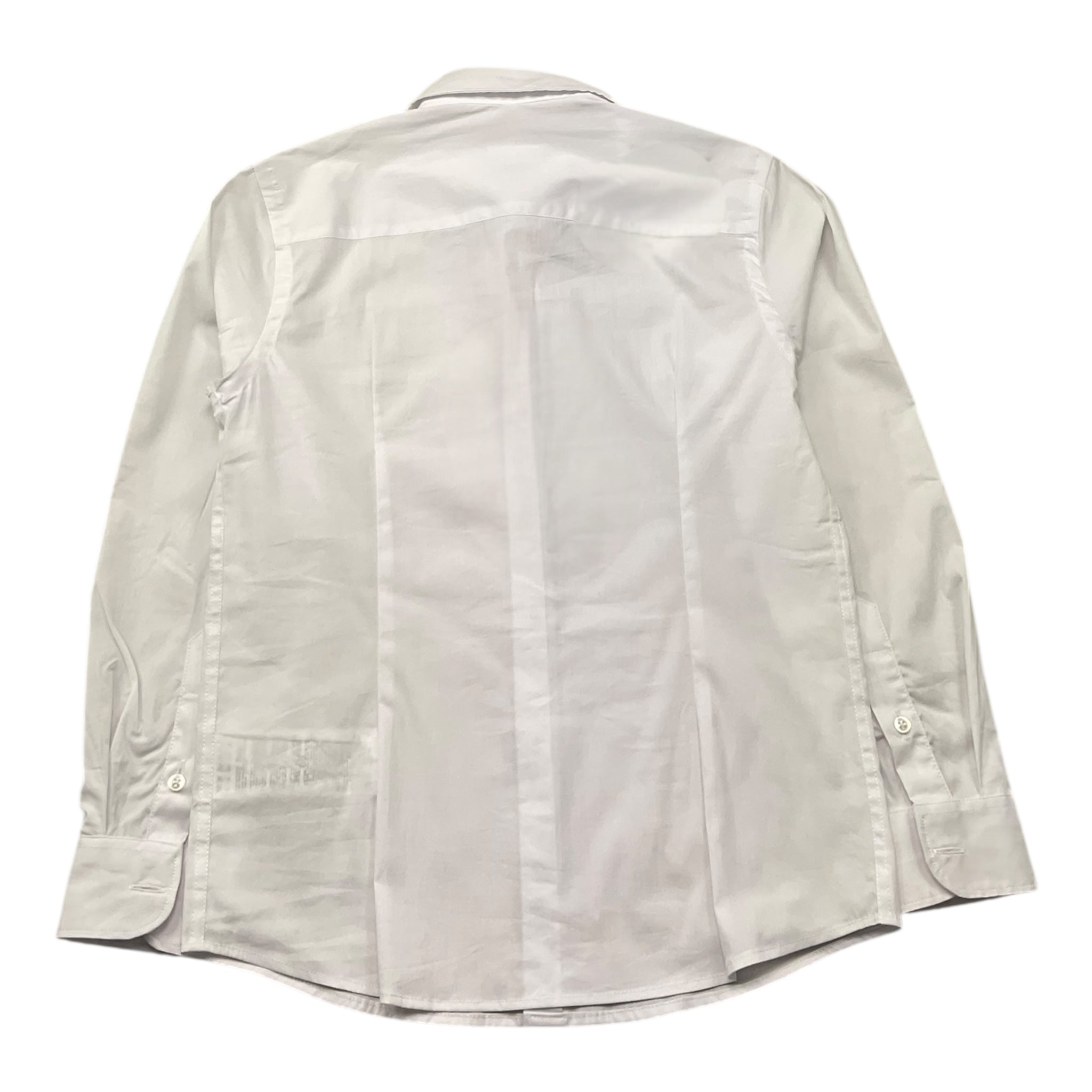 Manuel Ritz Camicia Manica Lunga Tinta Unita con Logo per Bambino MR2900 BIANCO MANUEL RITZ 