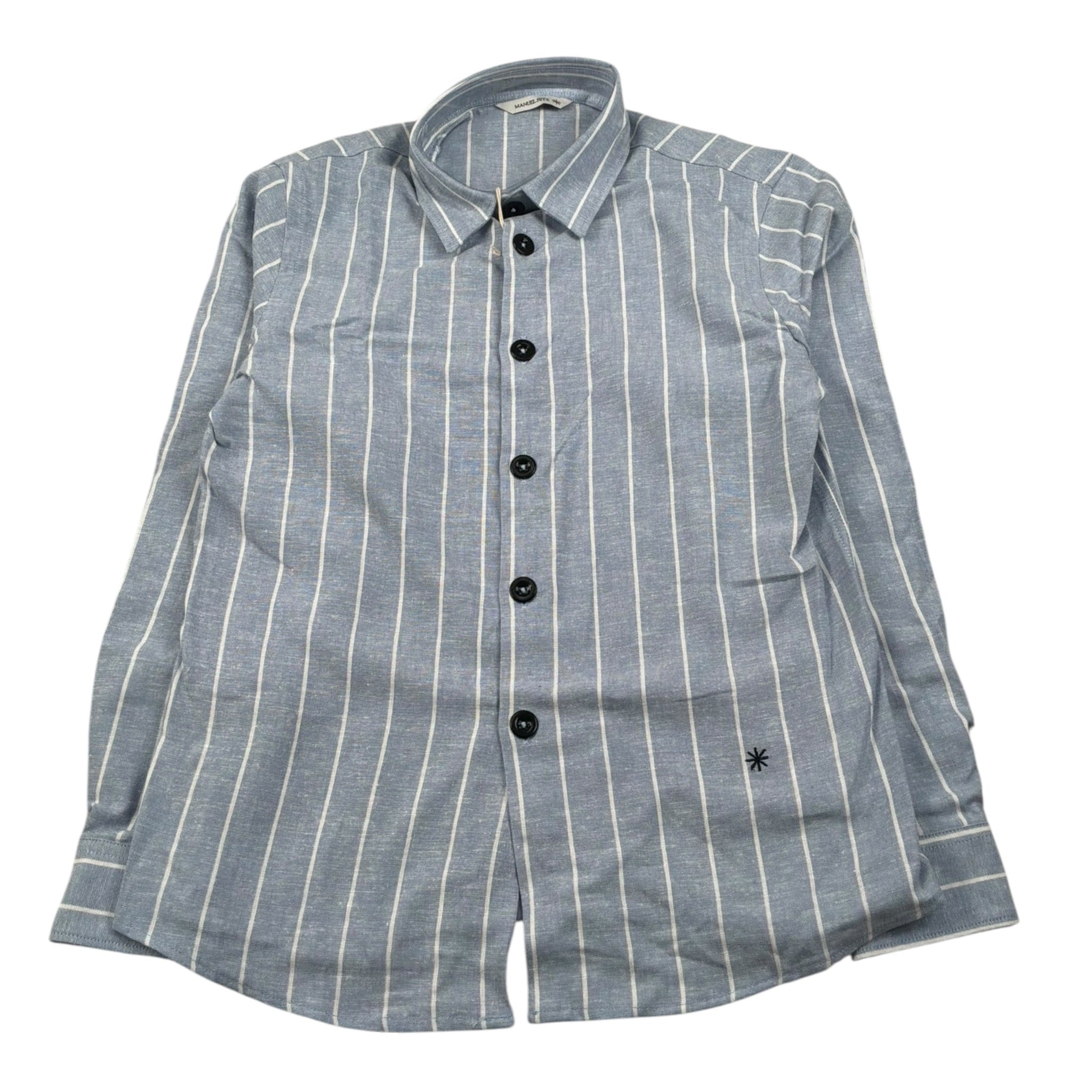 Manuel Ritz Camicia Manica Lunga tinta unita Azzurro per Bambino MR3037 AZZURRO MANUEL RITZ 