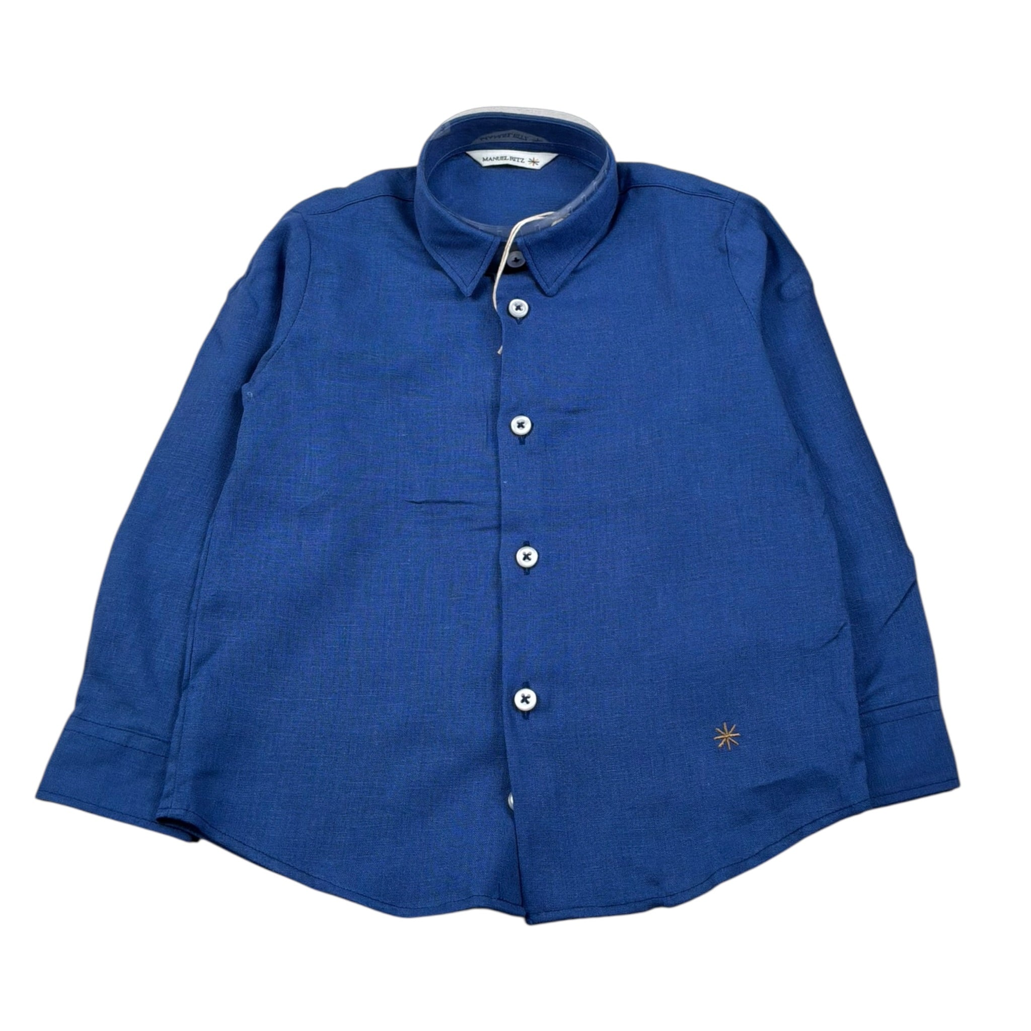 Manuel Ritz Camicia Manica Lunga Tint Unita Blu per Neonato MR30833 BLU MANUEL RITZ 