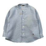 Manuel Ritz Camicia Manica Lunga Tinta Unita Collo Coreano per Neonato MR3101 AZZURRO MANUEL RITZ 