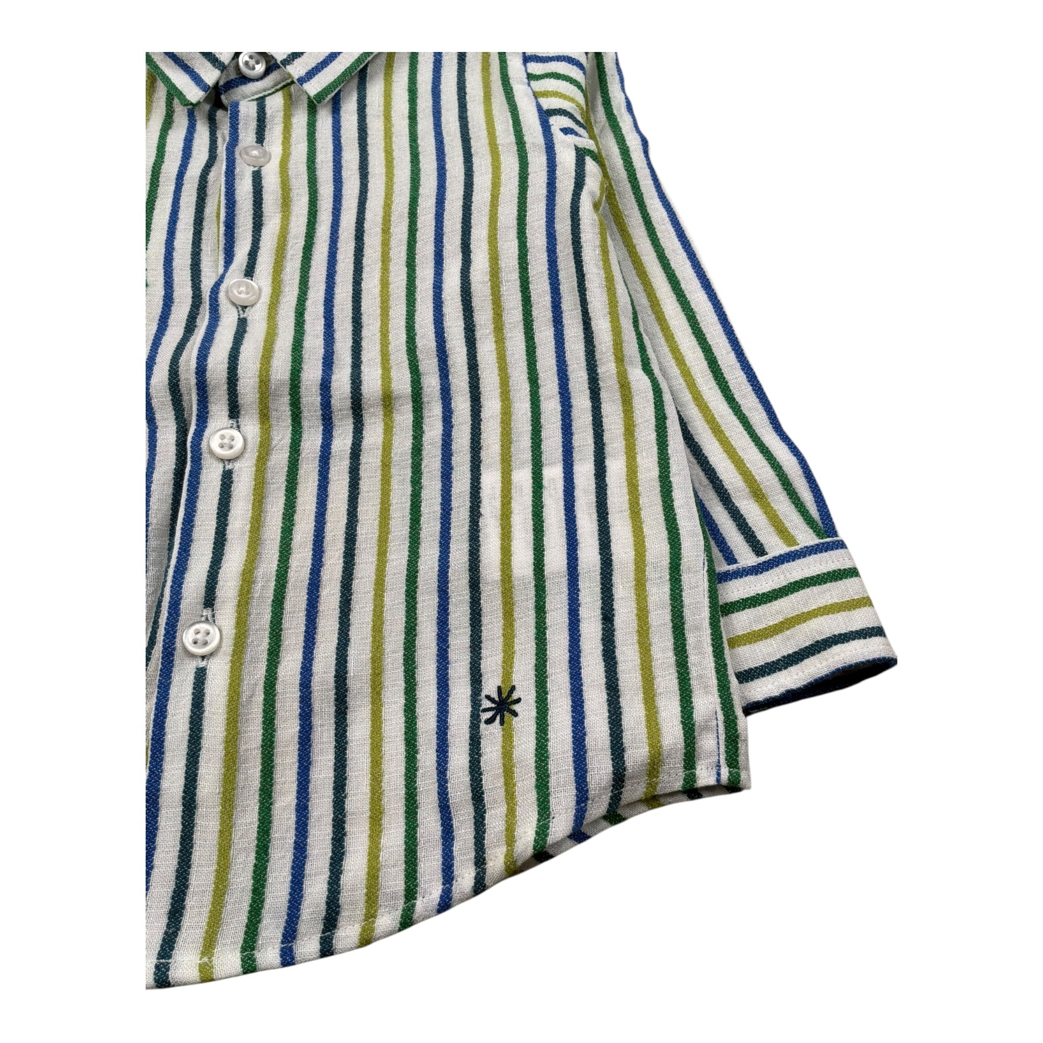 Manuel Ritz Camicia Manica Lunga Fantasia A Righe per Neonato MR3116NX BIANCO MANUEL RITZ 