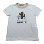 Manuel Ritz T-Shirt Girocollo tinta unita con Ricamo Panna per Neonato MR3117NXX PANNA MANUEL RITZ 