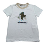Manuel Ritz T-Shirt Girocollo tinta unita con Ricamo Panna per Neonato MR3117NXX PANNA MANUEL RITZ 