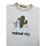 Manuel Ritz T-Shirt Girocollo tinta unita con Ricamo Panna per Neonato MR3117NXX PANNA MANUEL RITZ 