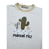 Manuel Ritz T-Shirt Girocollo tinta unita con Ricamo Panna per Neonato MR3117NXX PANNA MANUEL RITZ 