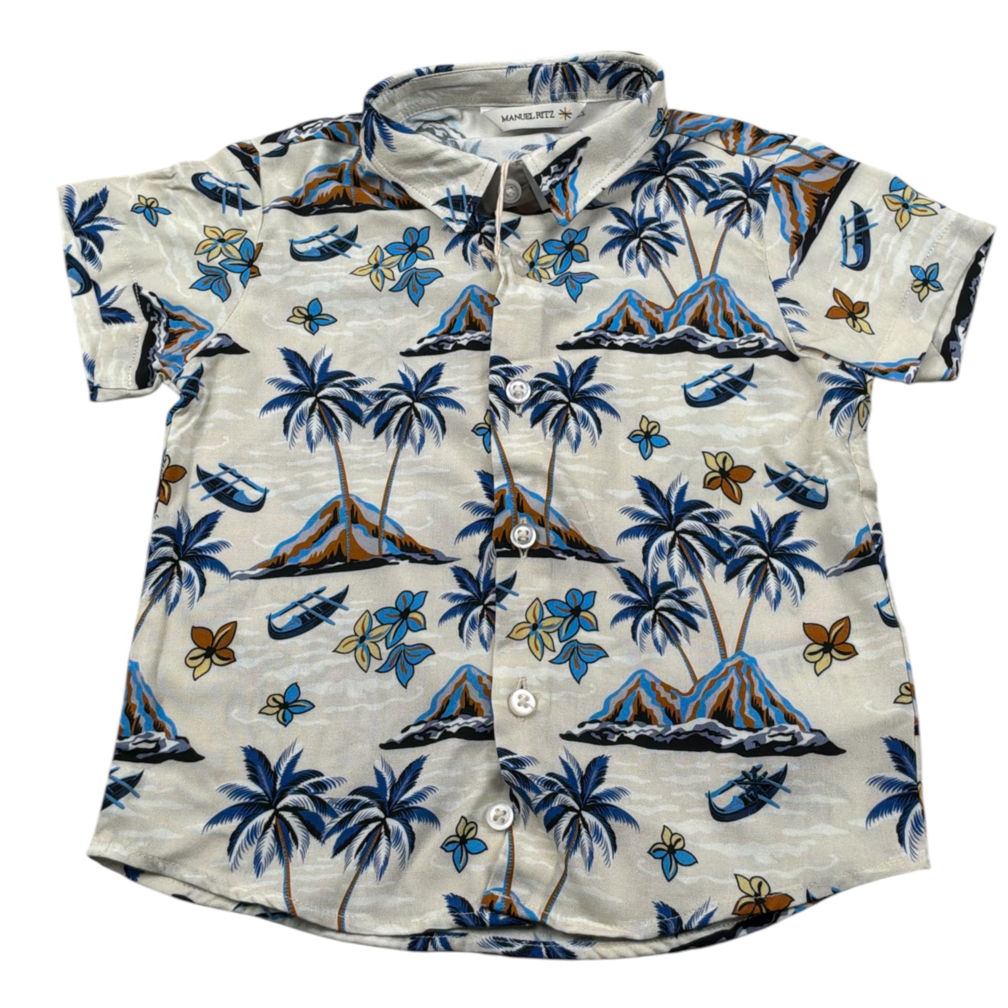 Manuel Ritz Camicia Mezza Mania tinta unita Sabbia per Neonato MR3119 SABBIA MANUEL RITZ 