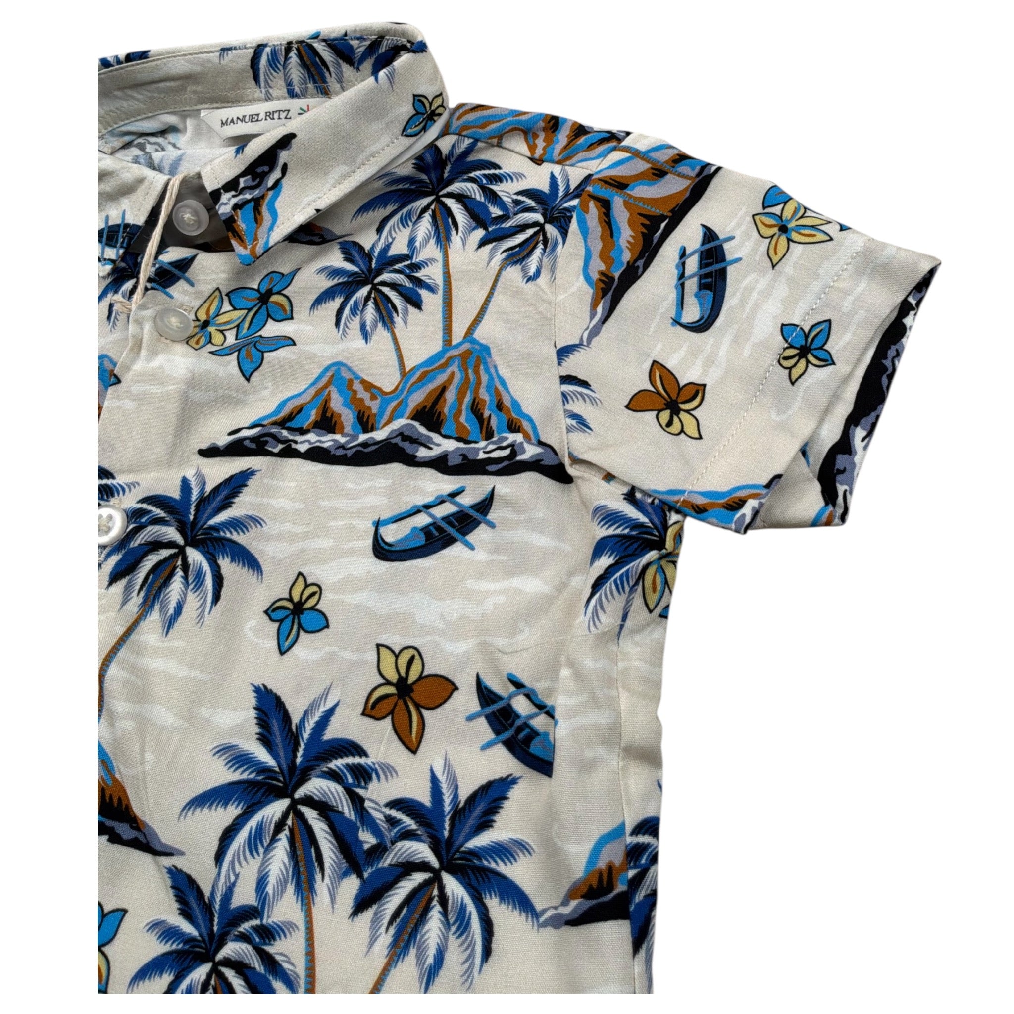 Manuel Ritz Camicia Mezza Mania tinta unita Sabbia per Neonato MR3119 SABBIA MANUEL RITZ 