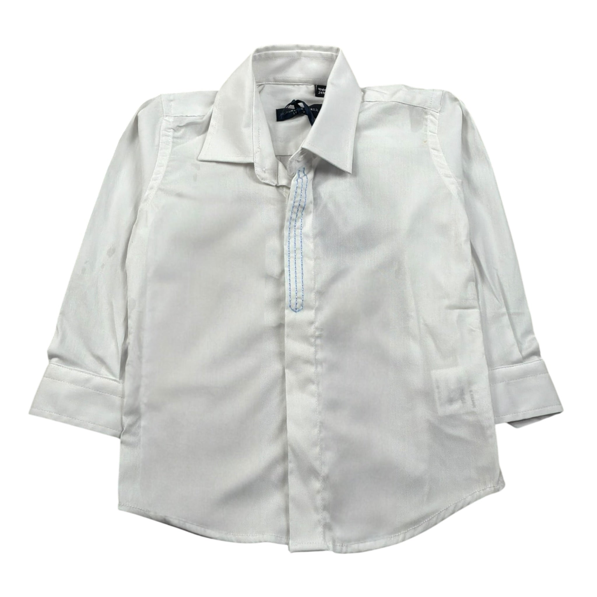 Manuell & Frank Camicia Manica Lunga Tinta Unita per Neonato MF3404N BIANCO MANUELL & FRANK 