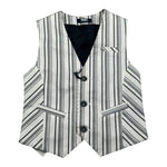 Manuell & Frank Gilet Bicolore Fantasia A Righe per Bambino MF5150B BIANCO/BLU MANUELL & FRANK 