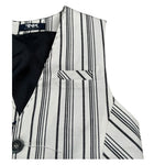 Manuell & Frank Gilet Bicolore Fantasia A Righe per Bambino MF5150B BIANCO/BLU MANUELL & FRANK 