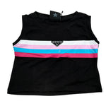 Marc Ellis Completo 2 Pezzi Top-Short Tinta Unita con Stampa per Bambina JMJCM01200 NERO MARC ELLIS 