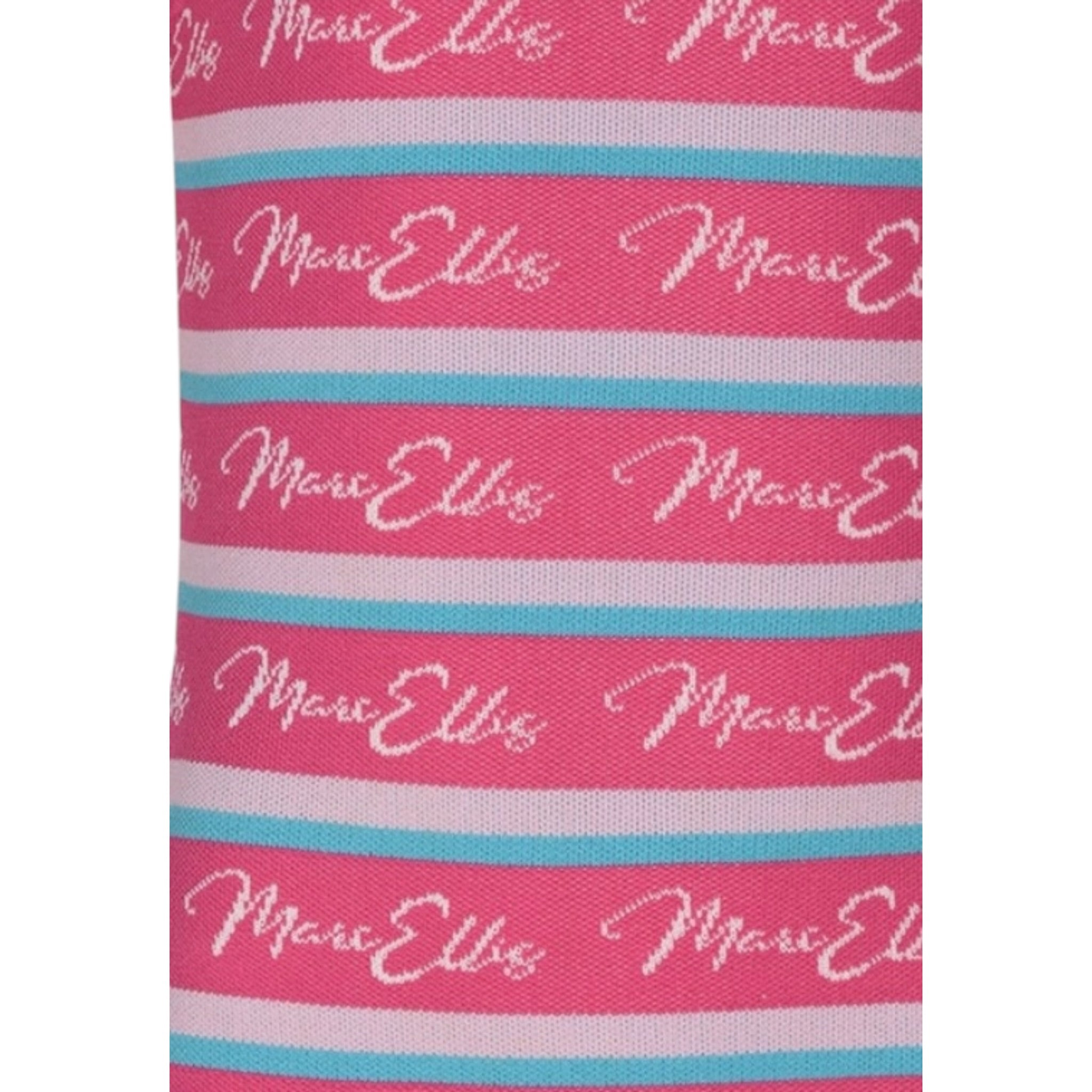 Marc Ellis Abito Giromanica Bicolore con Fantasia A Righe per Bambina JMJDR01203 FUXIA MARC ELLIS 
