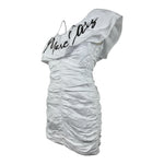 Marc Ellis Abito Monospalla Tinta Unita con Logo per Bambina JMJDR01239X BIANCO MARC ELLIS 