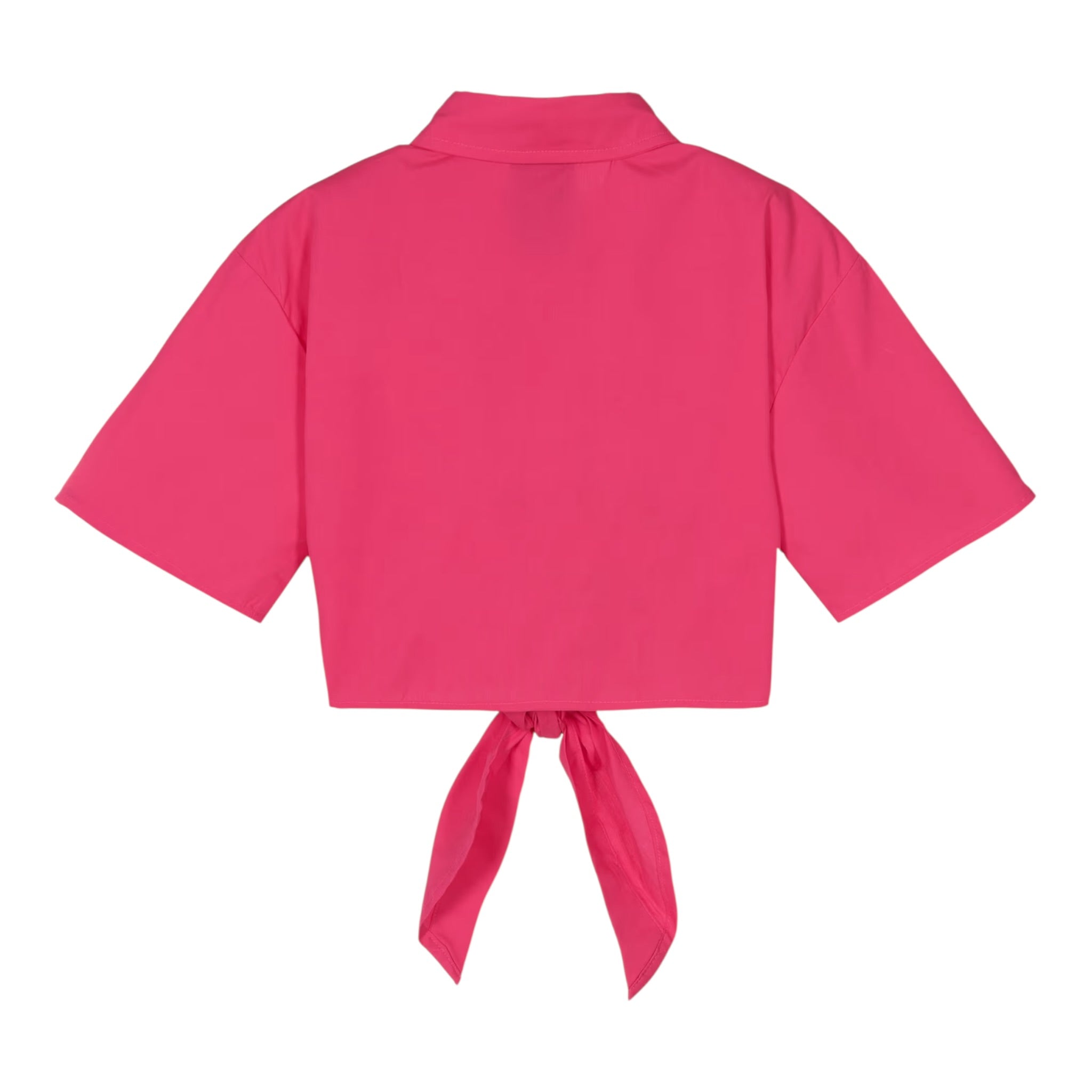 Marc Ellis Camicia Modello Crop Tinta Unita con Logo per Bambina JMJSH14155 FUXIA MARC ELLIS 