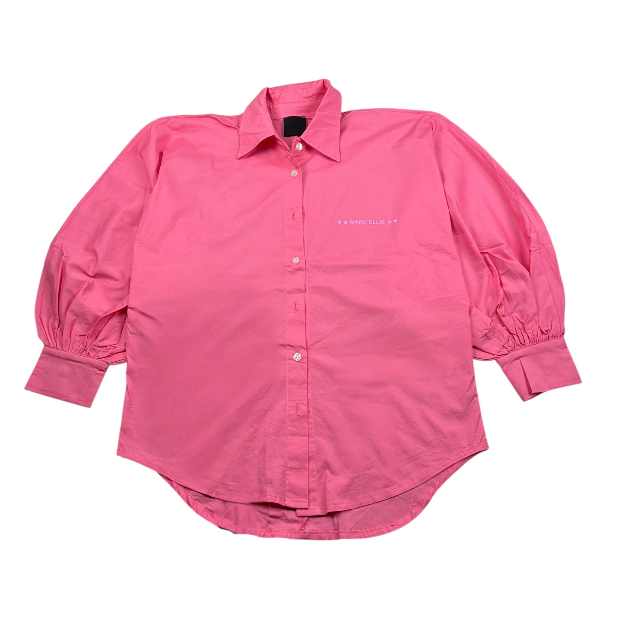 Marc Ellis Camicia Manica Lunga tinta unita con Logo Rosa per Bambina JMJSH15131 ROSA MARC ELLIS 