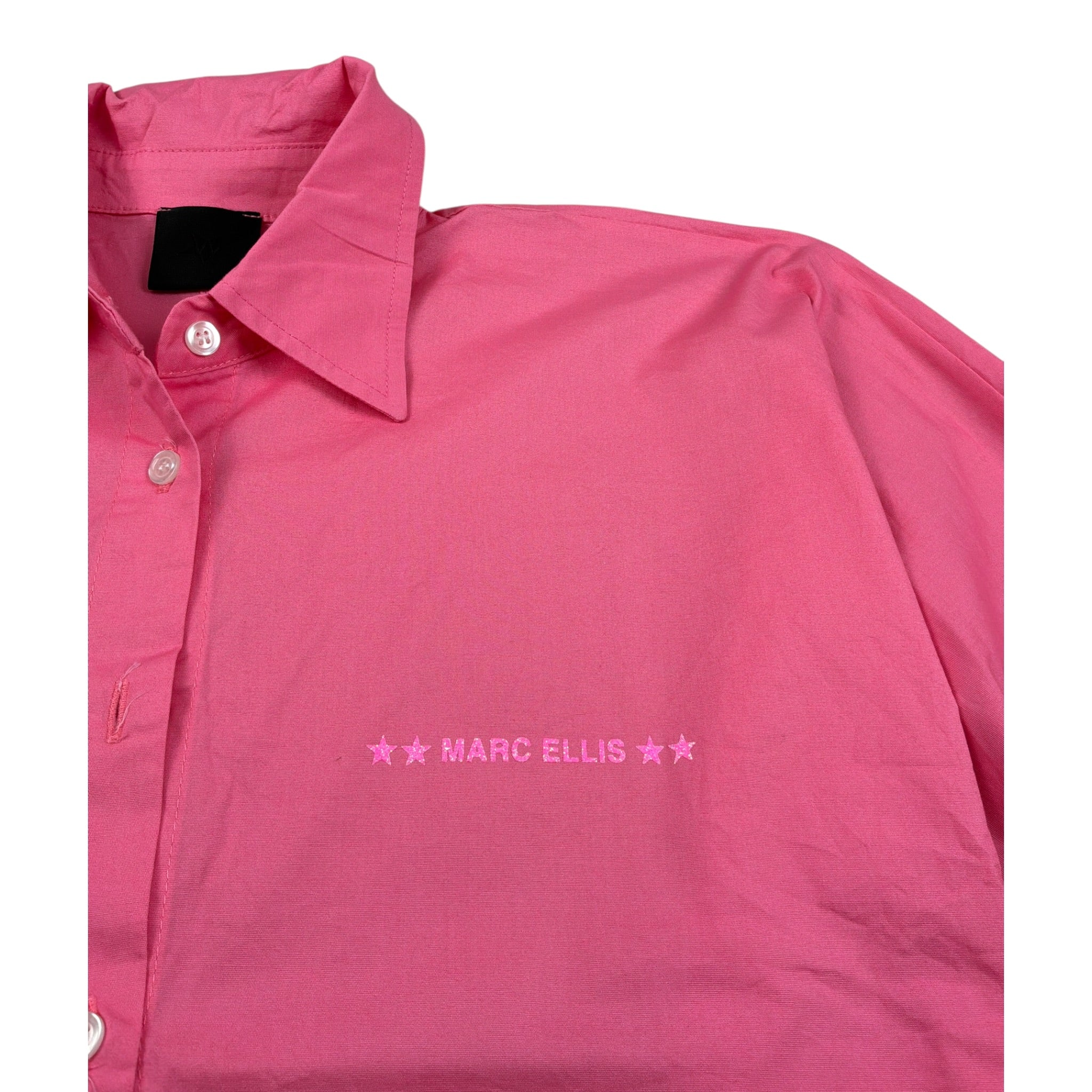 Marc Ellis Camicia Manica Lunga tinta unita con Logo Rosa per Bambina JMJSH15131 ROSA MARC ELLIS 