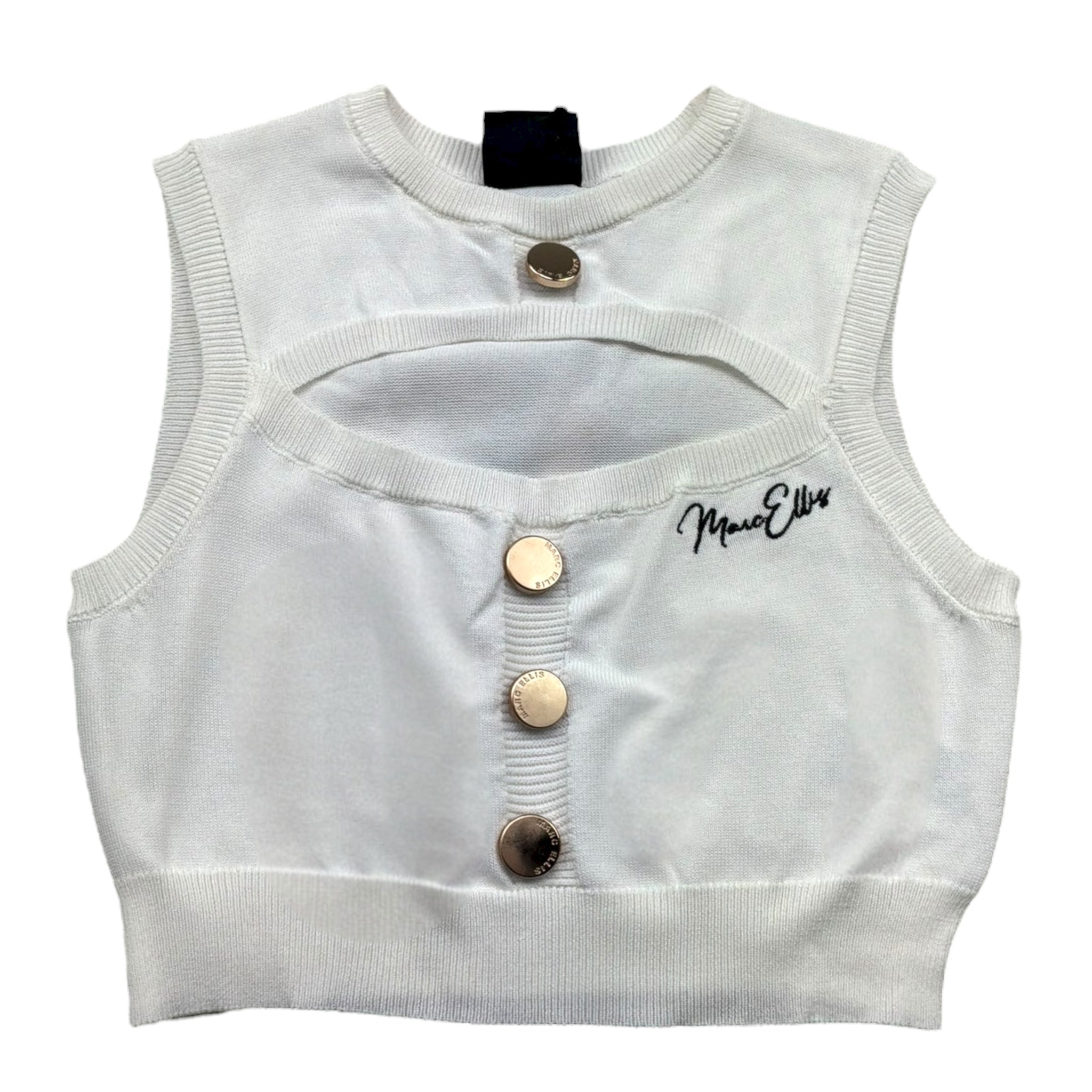 Marc Ellis Top Giromanica Tinta Unita con Logo per Bambina JMJTP01252 PANNA MARC ELLIS 