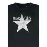 Marc Ellis T-Shirt Girocollo Tinta Unita con Brillantini per Bambina JMJTS16519 NERO MARC ELLIS 
