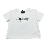 Marc Ellis T-Shirt Girocollo Tinta Unita con Brillantini per Bambina JMNTS16797 BIANCO MARC ELLIS 