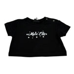 Marc Ellis T-Shirt Girocollo Tinta Unita con Brillantini per Neonata JMNTS16797N NERO MARC ELLIS 