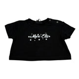 Marc Ellis T-Shirt Girocollo Tinta Unita con Brillantini per Neonata JMNTS16797N NERO MARC ELLIS 