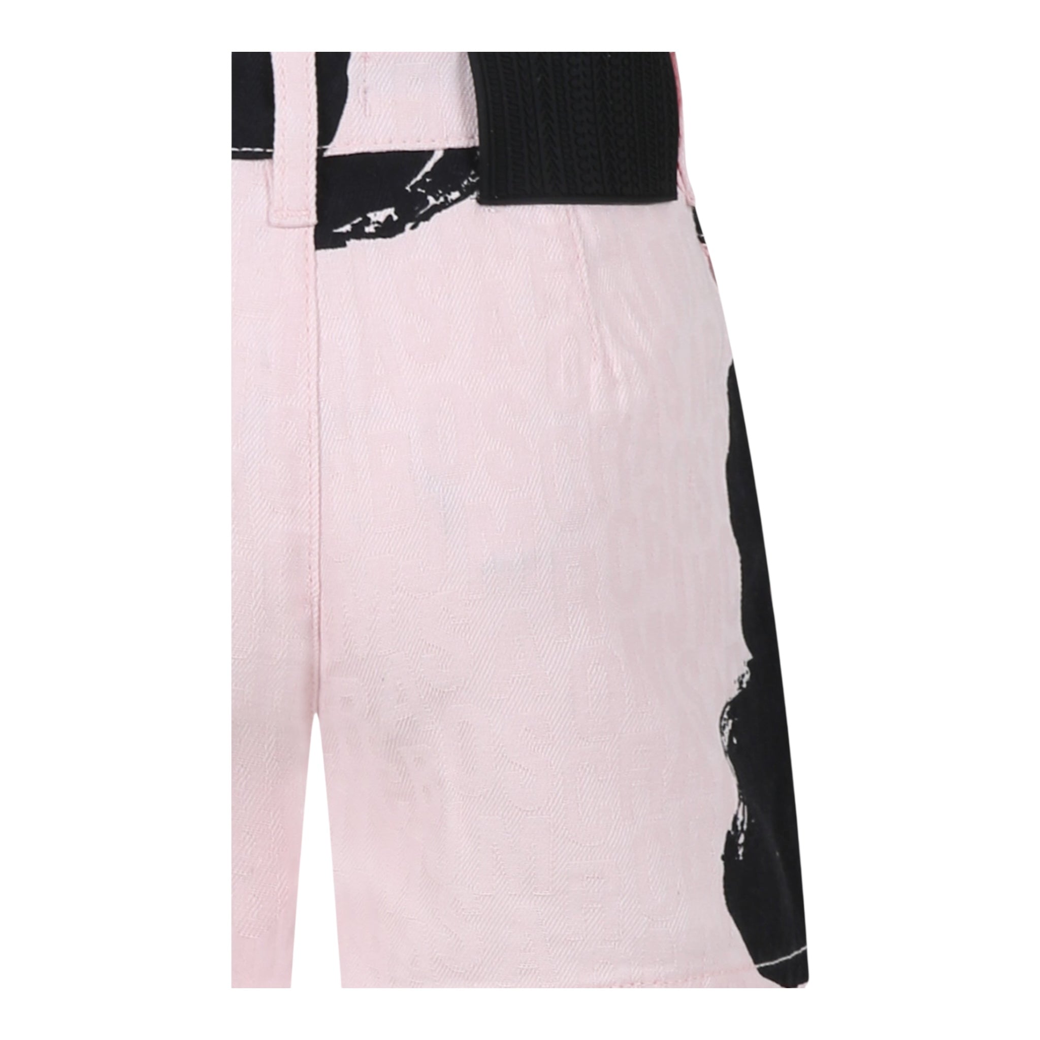 Marc Jacobs Short In Denim Tinta Unita con Fantasia Fiori per Neonata W60543N ROSA MARC JACOBS 