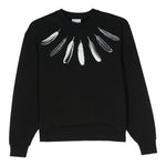 Marcelo Burlon Felpa Girocollo Tinta Unita con Stampa per Bambino CBB001F23 NERO MARCELO BURLON 