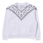 Marcelo Burlon Felpa Chiusa Girocollo tinta unita con Stampa Bianco per Bambino CBBA001F3FLE00 BIANCO MARCELO BURLON 