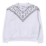 Marcelo Burlon Felpa Chiusa Girocollo tinta unita con Stampa Bianco per Bambino CBBA001F3FLE00 BIANCO MARCELO BURLON 