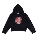 Marcelo Burlon Felpa tinta unita con Cappuccio E Stampa Nero per Bambino CBBB001F23FLE NERO MARCELO BURLON 