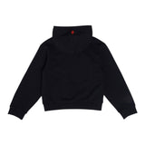 Marcelo Burlon Felpa tinta unita con Cappuccio E Stampa Nero per Bambino CBBB001F23FLE NERO MARCELO BURLON 