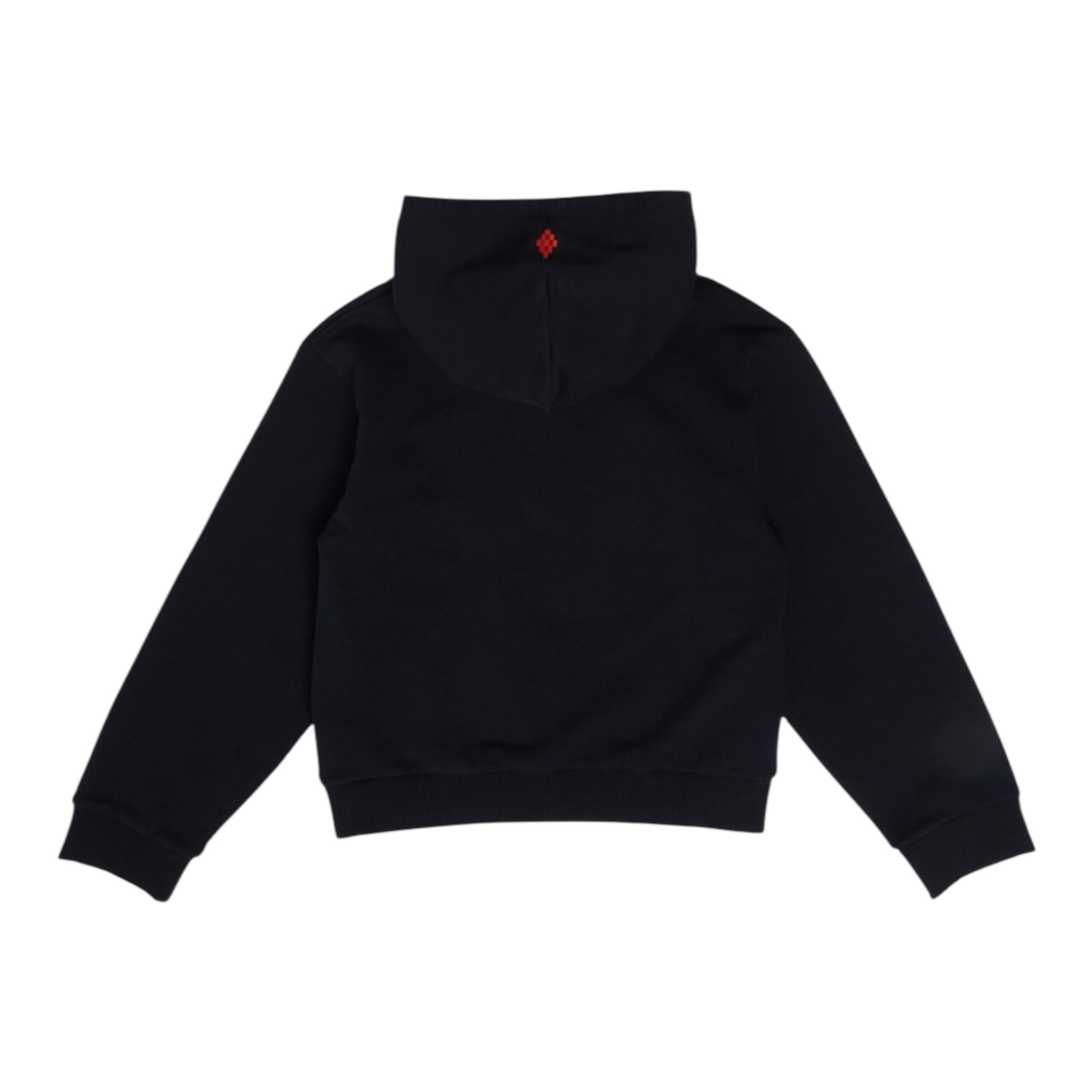 Marcelo Burlon Felpa tinta unita con Cappuccio E Stampa Nero per Bambino CBBB001F23FLE NERO MARCELO BURLON 