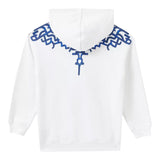 Marcelo Burlon Felpa Tinta Unita con Cappuccio per Bambino CBBB004S24 BIANCO MARCELO BURLON 