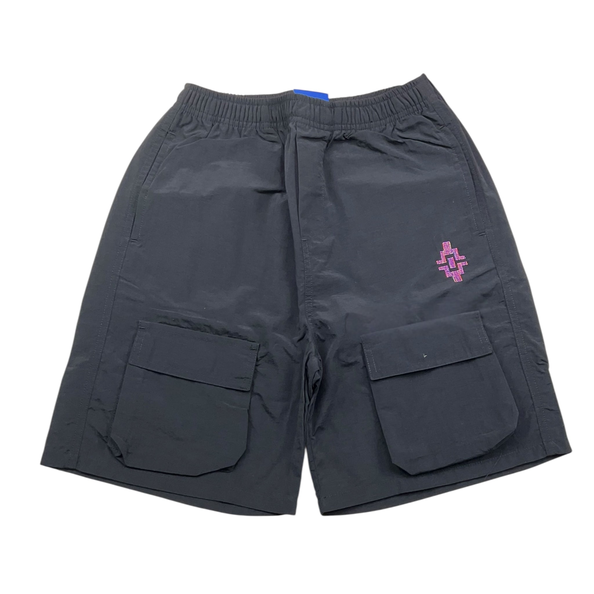 Marcelo Burlon Bermuda Tinta Unita con Elastico In Vita per Bambino CBCS001S24 NERO MARCELO BURLON 