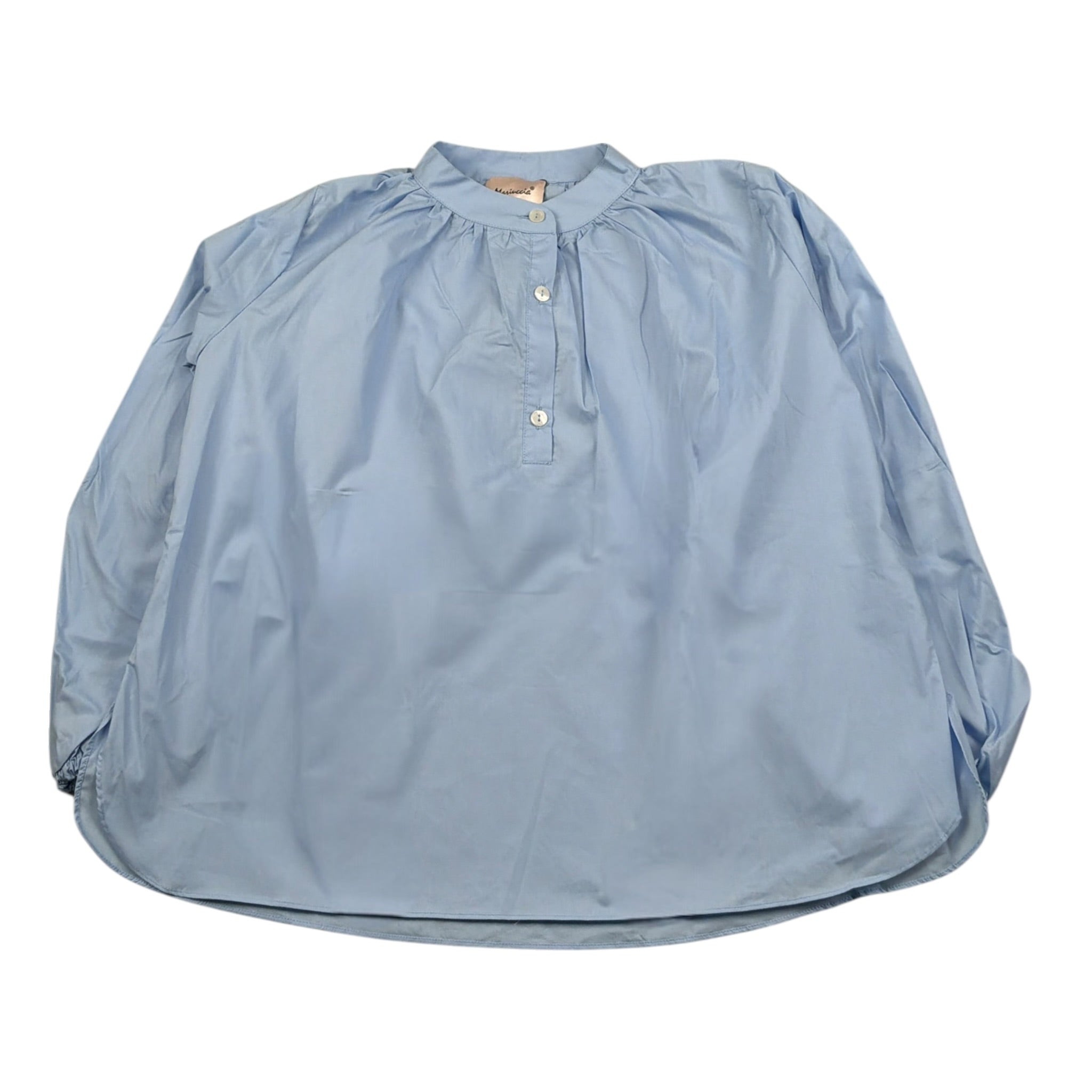 Mariuccia Camicia Manica Lunga tinta unita Azzurro per Bambina MBSS23C781 AZZURRO MARIUCCIA 