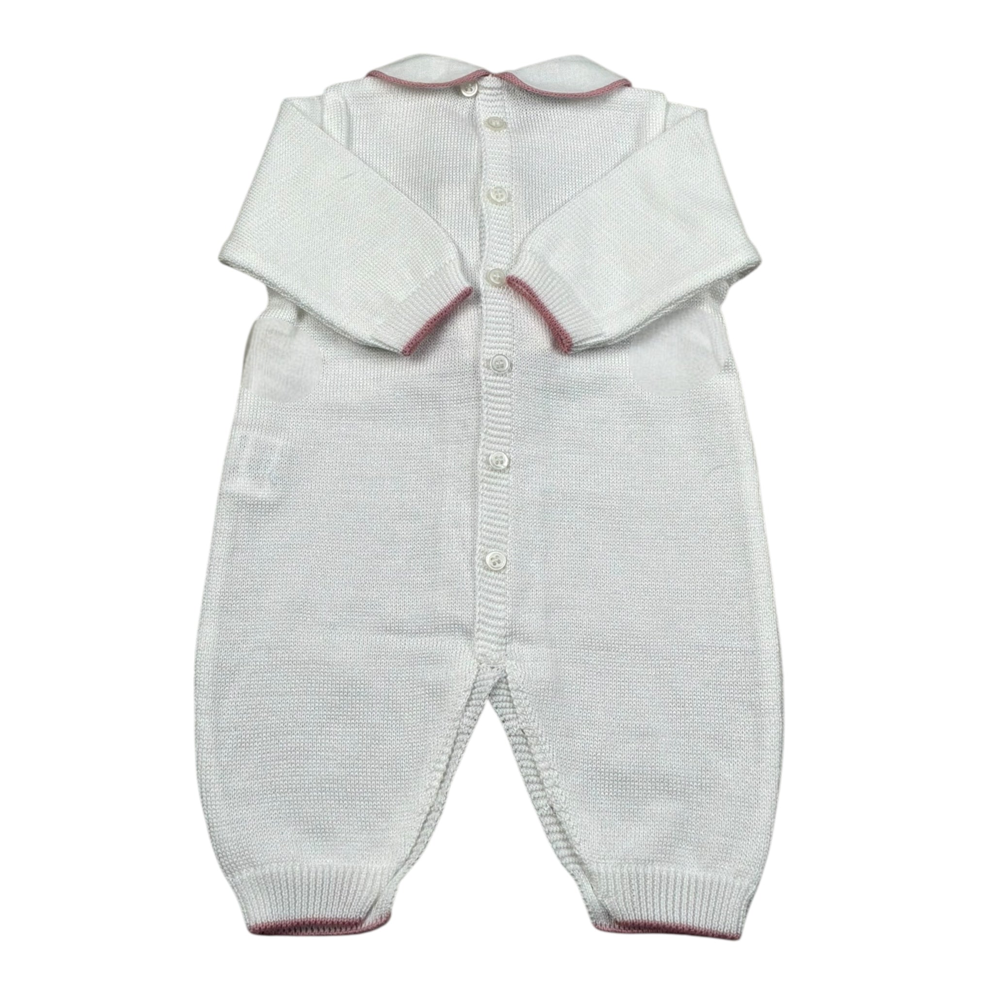 Marlu' Tutina Manica Lunga Tinta Unita con Applicazione per Neonata EB2310 BIANCO MARLU' 
