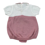 Marlu' Pagliaccetto Bicolore Mezza Manica per Neonata EB2323 BIANCO/ROSA MARLU' 