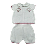 Marlu' Completo 2 Pezzi Maglia-Culotte per Neonata EB2419C BIANCO MARLU' 