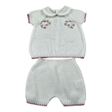 Marlu' Completo 2 Pezzi Maglia-Culotte per Neonata EB2419C BIANCO MARLU' 