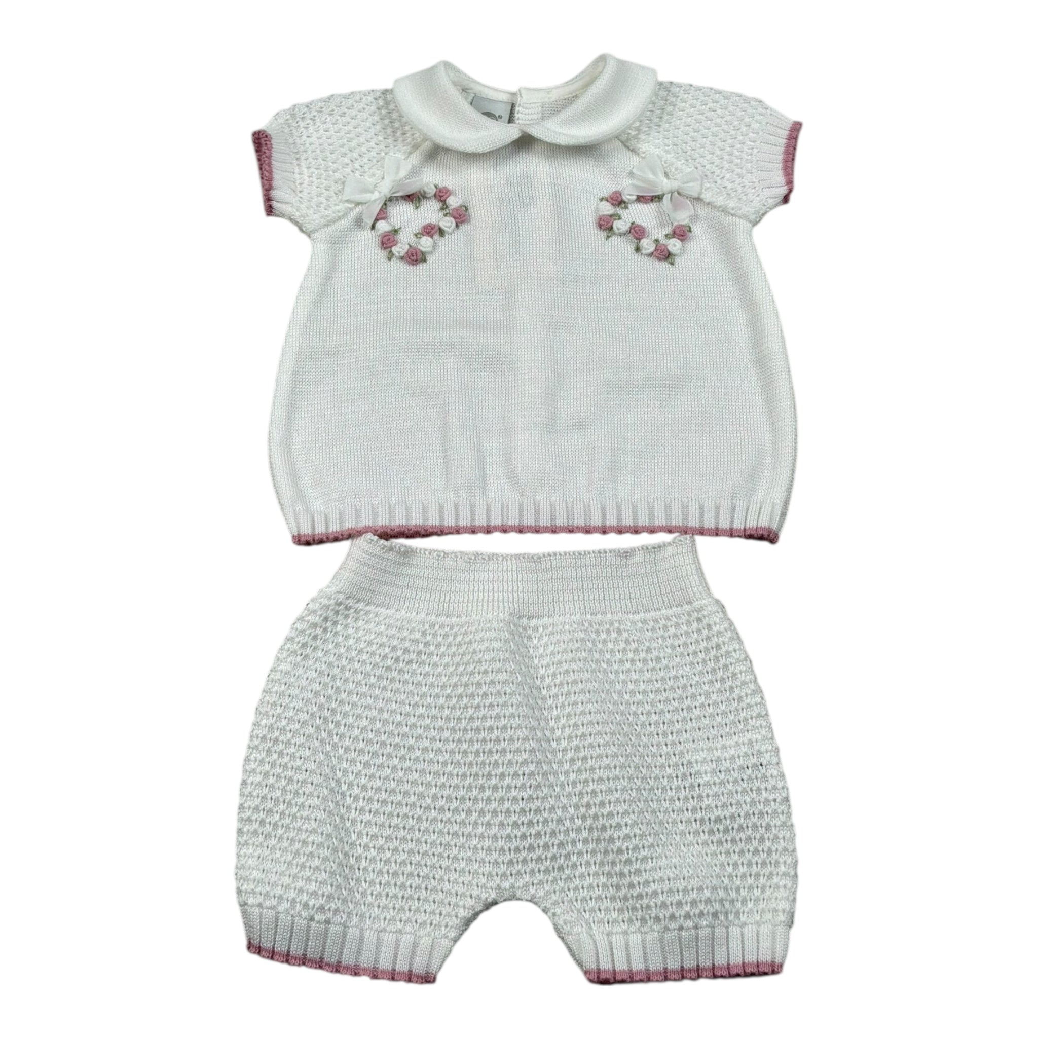 Marlu' Completo 2 Pezzi Maglia-Culotte per Neonata EB2419C BIANCO MARLU' 