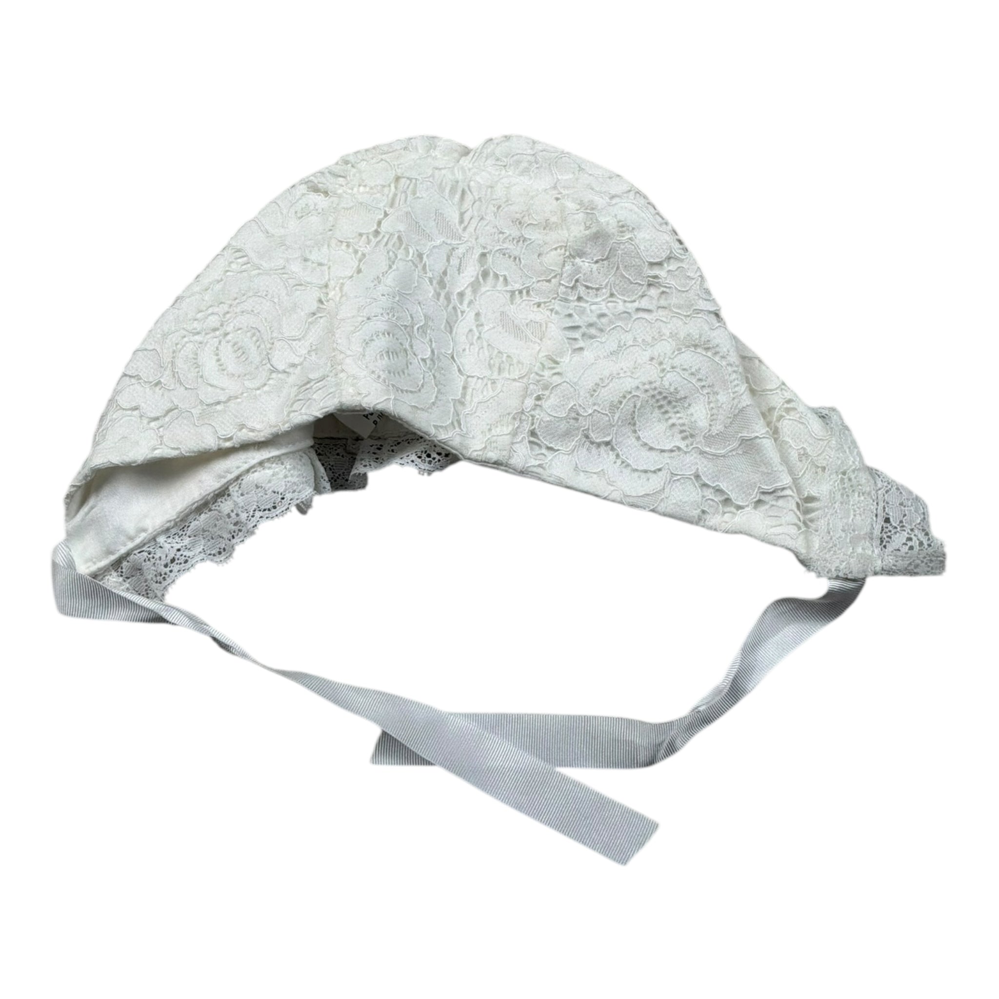Marlu' Cappello Tinta Unita con Ricami per Neonata EC29U BIANCO MARLU' 