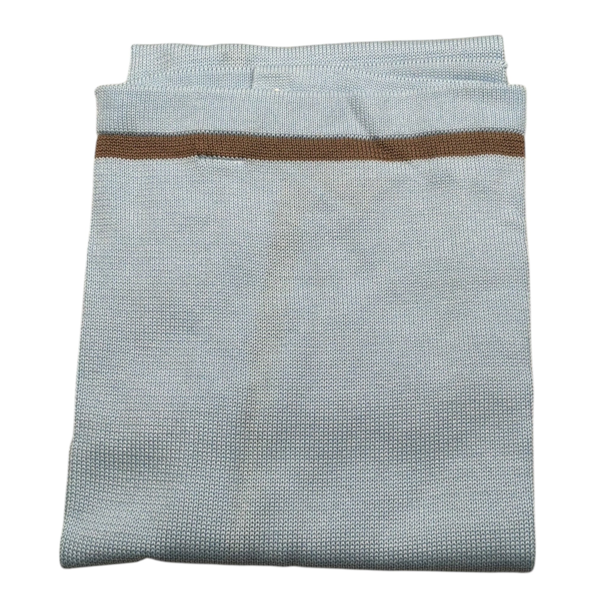 Marlu' Coperta Tinta Unita con Ricami per Neonato EL6680 AZZURRO MARLU' 