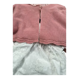 Marlu' Completo 3 Pezzi Camicia-Pagliaccetto-Cardigan per Neonata EP2860 ROSA MARLU' 