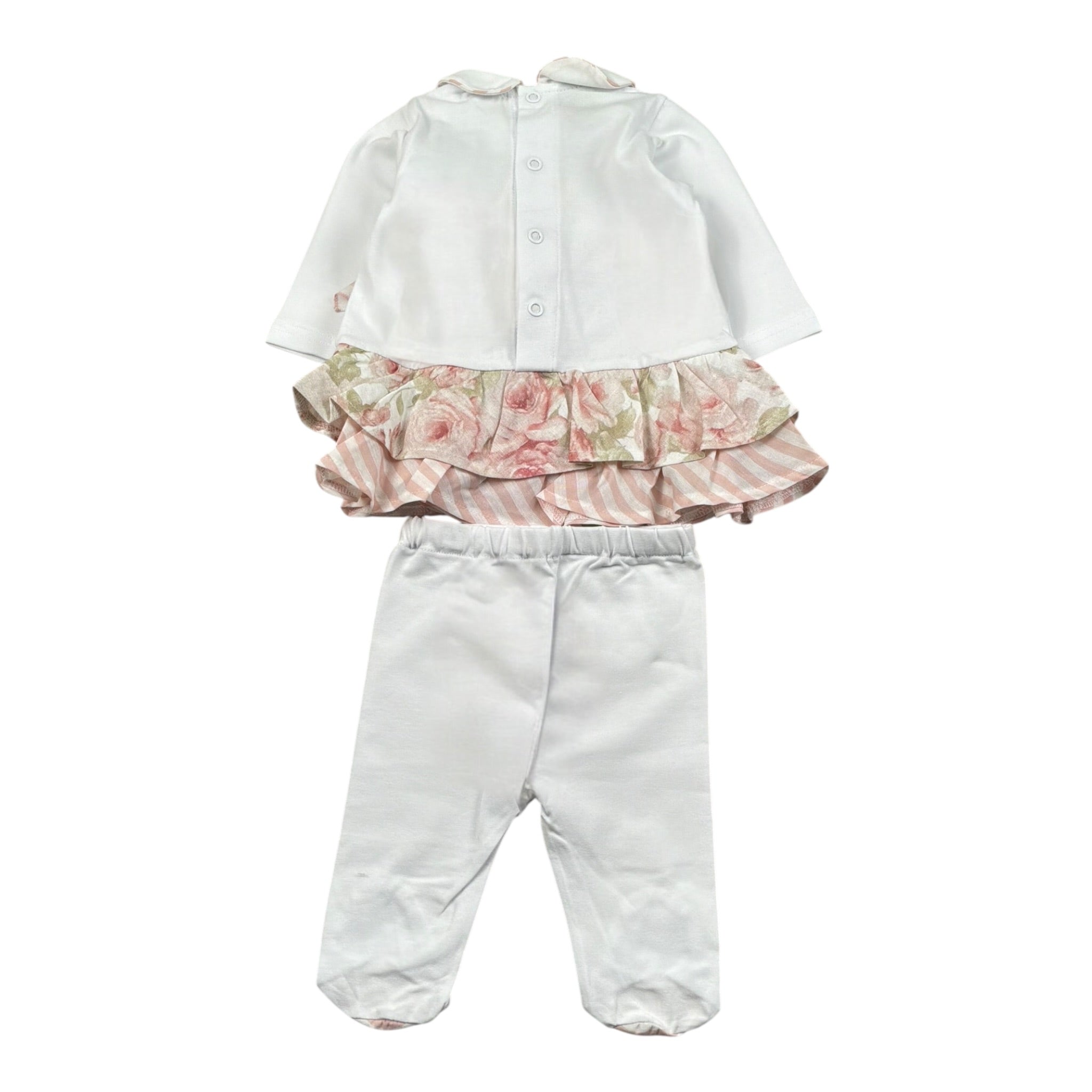 Marlu' Completo 2 Pezzi Shirt-Ghettina per Neonata EP2917 BIANCO MARLU' 
