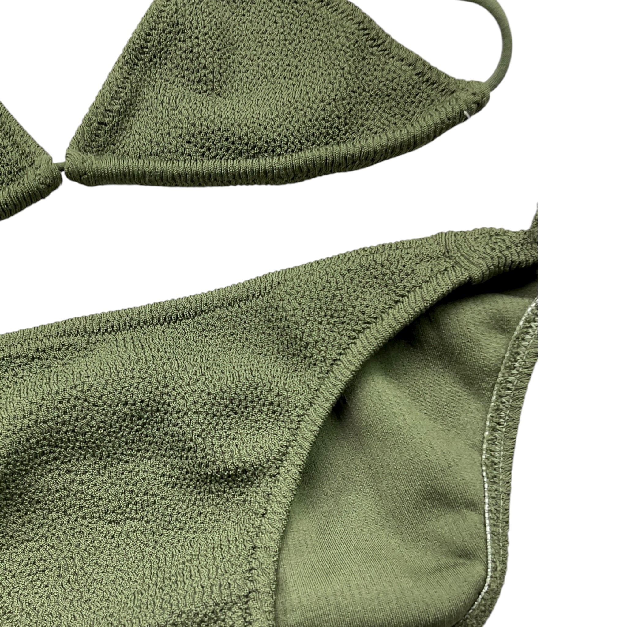 Matinée Costume 2 Pezzi Triangolo-Slip Tinta Unita per Bambina CC3021 VERDE MATINÉE 