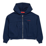 Max&Co. Felpa con Zip E Cappuccio Tinta Unita per Bambina MX01156 BLU MAX&Co. 